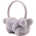 thumbnail image 1 of Cache-oreilles d'Hiver pour Filles Garçons Chauds Longs Cache-Oreilles en Peluche Résistants au Froid Pliables Enfants Femmes-Gris, 1 of 5