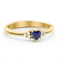 thumbnail image 1 of Bague Cœur Pierre de Naissance avec Accents d'Épaule - Saphir Bleu (Septembre), 1 of 4