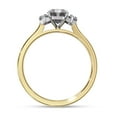thumbnail image 4 of Three Stone Engagement Ring Foe Women | Center 7x5mm Emerald Cut Lab Created Moissanite Promise Rings in 14K Solid Yellow Gold Jewelry Gift for Her, Ring Size 6, 4 of 6