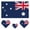 A002- Australia Team Face Tattoo, variant on 2026 Theme Face, Temporary Flag Tattoos, Sports Fan Face Decor, Country Flag Face for Soccer Match Viewing Parties, Game Night Fan Accessories, Multi Country Design, 1 Pack