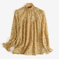 thumbnail image 3 of ZANZEA Women Floral Printed Elastic Neckline Stand Collar Tunic Blouse, 3 of 10