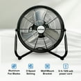 thumbnail image 2 of Open Box Hurricane Pro Series 16" High Velocity Heavy Duty Floor Fan, Black, 2 of 9