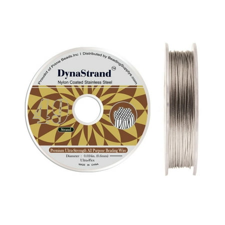 Flex Jewelry Wire - Dynastrand Beading Wire 49 Strand Ultra Flex 0.023 Inch Diameter 100 foot spool