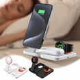 thumbnail image 1 of YCYHDS Multifunctional Foldable Wireless Charging For Android And IOS Smart Phones Watches Earphones 3-in-1 Magnetic 15W Wireless Fast Charger With LED Light Clearance Sales Today Deals Prime, 1 of 7