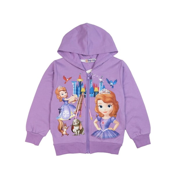 Disney 2021 nueva primavera otoño chaquetas para niñas invierno bebé niños con capucha abrigo para niños ropa moda Anime ropa Sofia4T Gao Jinjia LED