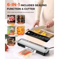 thumbnail image 2 of Vacuum Sealer Machine,75Kpa Precision Suction Power 6-in-1 Food Sealer with Digital Timer, Dry & Moist Food Modes, Compact Design with 10 Vacuum Bags & Bulit-in Cutter(Sliver), 2 of 7