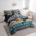 thumbnail image 3 of Homewish Pike Fish 7-Piece Twin Bedding Sets,Rustic Farmhouse Cabin Bedding Comforter Set,Outdoor Adventure Sheet Sets For Boys Kids,Luxury Bedroom Decor Reversible, 3 of 8