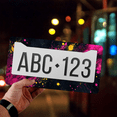 thumbnail image 4 of 1 Pcs Abstract Spiral License Plate Frame, License Plate Cover for Car Decorative Parts, Aluminum License Plate Bracket Holder Rust-Proof Weather-Proof for US Standard Car, 4 of 9
