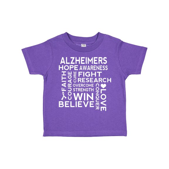 Inktastic Alzheimers Awareness Support Slogan Boys or Girls Toddler T-Shirt