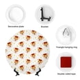 thumbnail image 4 of Yiaed Funny Corgi Print Bone China Decorative Plate Ceramic Dinner Plates Art Crafts with Display Stand-6in, 4 of 6