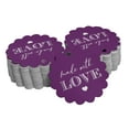 thumbnail image 1 of Inkdotpot 100 Pack Made With Love Text Favor Paper Tags Craft Real Silver Foil Hang Tags, 1 of 6