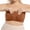 Brown, variant on Womens Simple Comfy Breathable Strapless Removable Pad Bandeau Underlayer Nylon Spandex Daily Tube Bra Tube Tops For Women