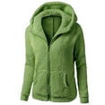 thumbnail image 6 of Zshosam Women's Shearling Fluffy Fuzzy Shaggy Hood Sherpa-Lined Fleece Jacket(Mint Green,S), 6 of 6