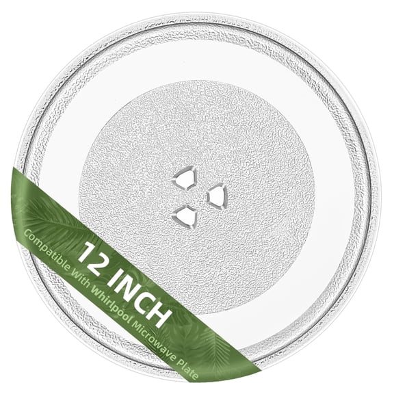 Gemroom 12 in Small-Coupler Microwave Glass Plate for Whirlpool Microwave Compatible With Small-Coupler 12" Whirlpool Microwave Turntable Plate replace part # W11443145 W10337247 W11255440 W11291538