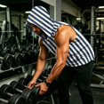 thumbnail image 4 of Camouflage Sleeveless Hoodie For Men, Muscle Fit Pullover Tank with Kangaroo Pocket - Quick-Dry Workout Vest for Gym & Bodybuilding White XXXXXL, 4 of 7