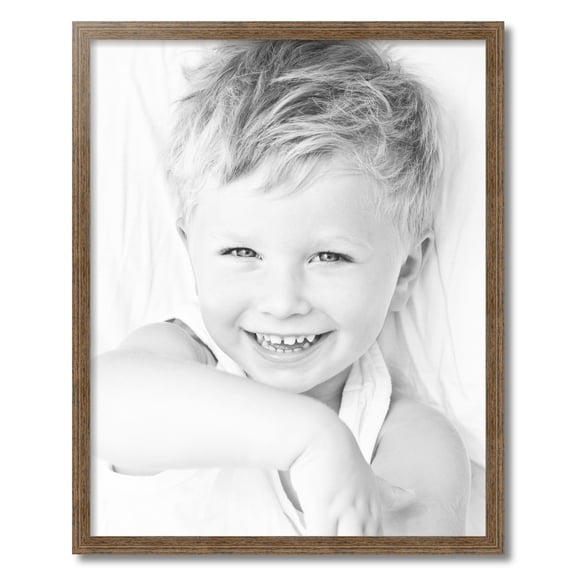 ArtToFrames 24x30 Inch Brown Picture Frame, This Brown Wood Poster Frame is Great for Your Art or Photos, Comes with 060 Plexi Glass (4717)