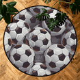 thumbnail image 7 of CURLYOOT Round Rug 3ft Soccer Ball Football Area Rug, Washable Circle Mat Non Slip Floor Carpet Mat, Soft Indoor Rugs for Entryway Living Room Dining Room Bedroom, 7 of 7