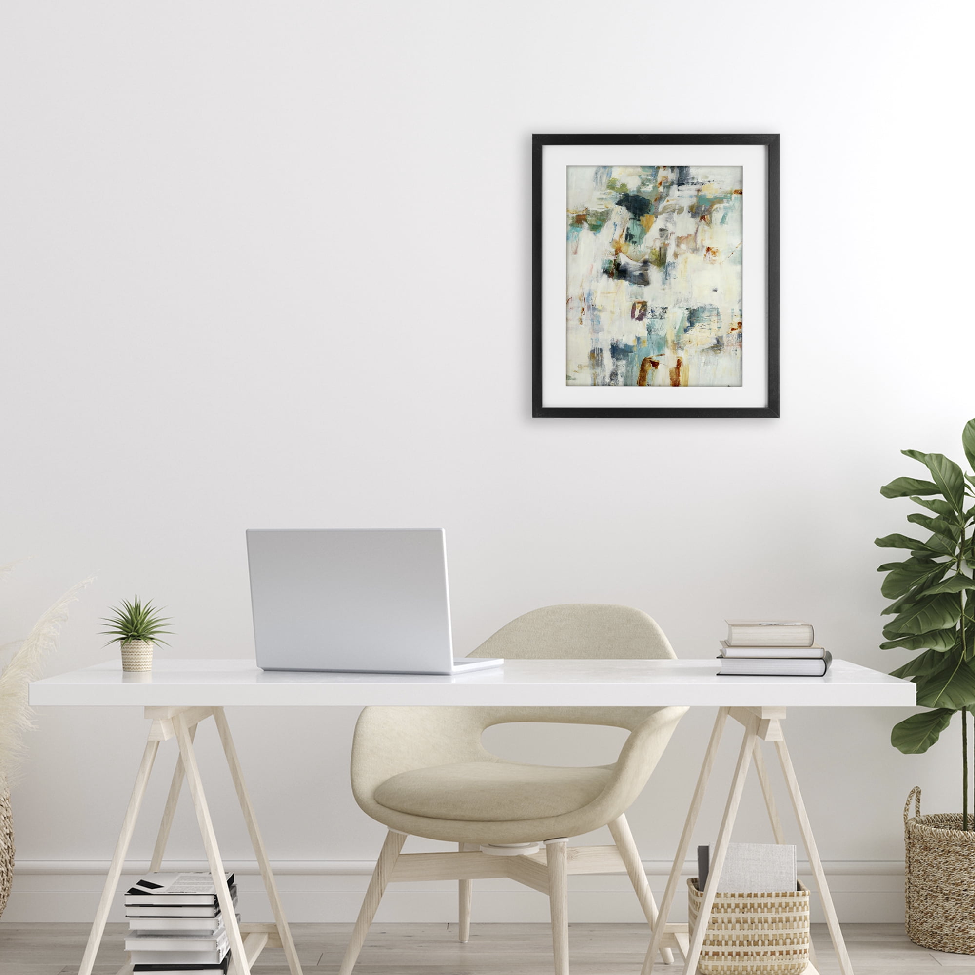 Stupell Industries Expressive Chaos Layers Black Framed Print Under Glass, design by Lisa Ridgers