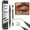 Black Brown, variant on Kokovifyves Natural and Glossy Double Ended Eyebrow Pencil Waterproof Sweat Proof and Non Smudging Eyebrow Pencil 18g