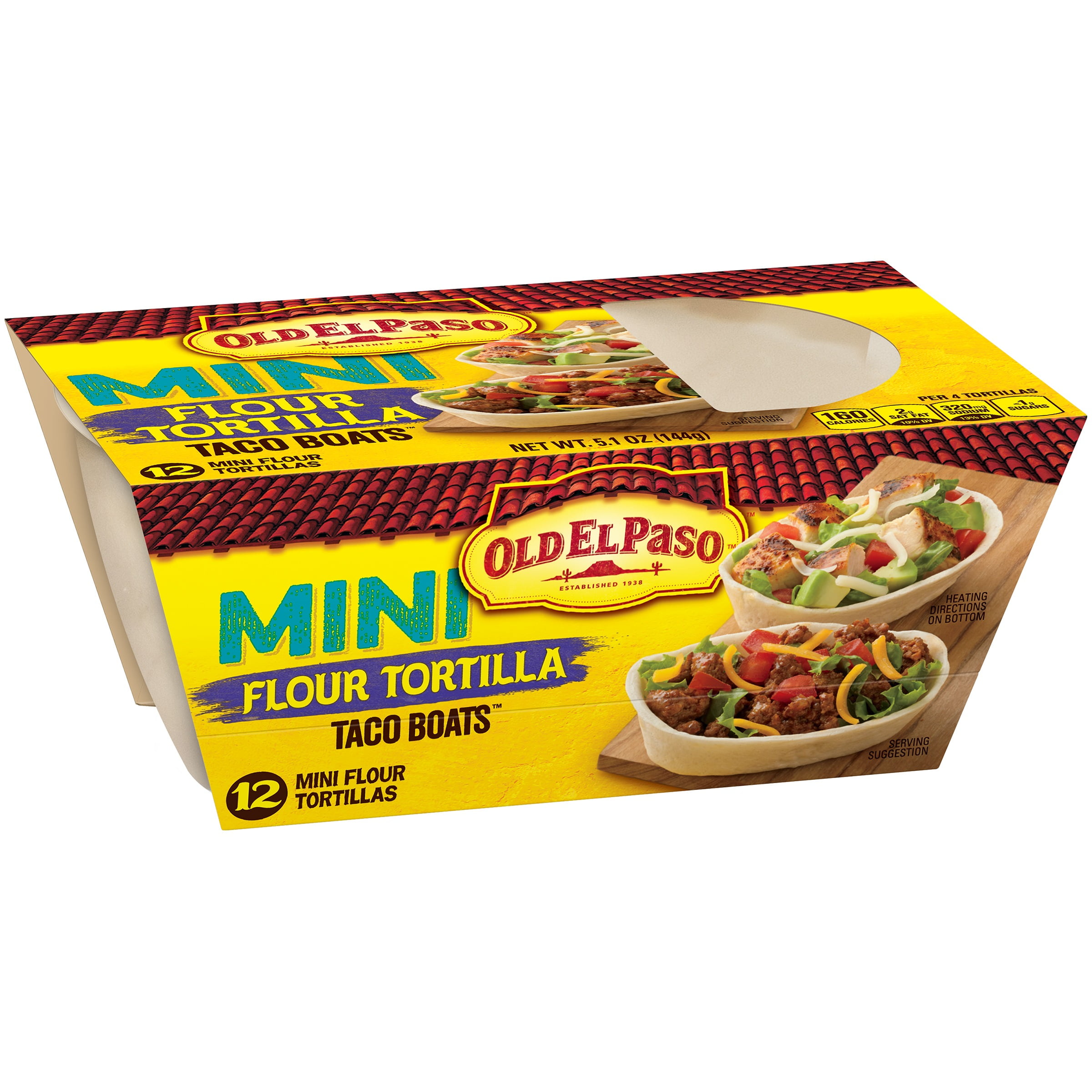 Old El Paso Mini Soft Tortilla Taco Boats 12 CT by General Mills Sales, Inc.