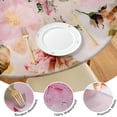 thumbnail image 4 of Pioneer Flower Floral Print Pattern Round Fitted Tablecloth with Elastic Edge,Dining Table Cover Waterproof,Outdoor Round Tablecloth for Camping,Dining,Indoor and Outdoor, 4 of 7