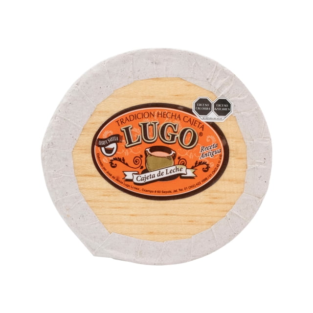 Cajeta Artesanal Lugo Redonda de Madera Mediana 170 g 100% Leche de Vaca LUGO Cajeta 170 g