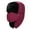 Wine, variant on Unisex Lined Trapper Hat With Detachable Face Mask Windproof Ear Flap Winter Bomber Hat Thermal Cold Weather Snow Hat For Skiing Wine One Size