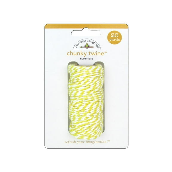 Doodlebug Monochromatic Chunky Twine 20yd-Bumblebee
