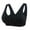 Black, variant on Sports Bras For Women High Support Adjustable Sports Front Closure Extra-Elastic Breathable Lace Trim Bra