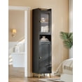 thumbnail image 4 of EnHomee 69" Tall Bathroom Storage Cabinet,Narrow Linen Cabinet with 2 Door and Adjustable Shelves​,Black, 4 of 12