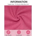 thumbnail image 6 of FEOYA Baby Girl Hospital Cap Newborn Cotton Hat Mittens Infant Bear Ears Baby Boy Beanie Caps Preemie No Scratch Mittens Preemie Hat Mitten Sock Set 4 Pack for 0-6 Months(Pink White Purple Red), 6 of 7