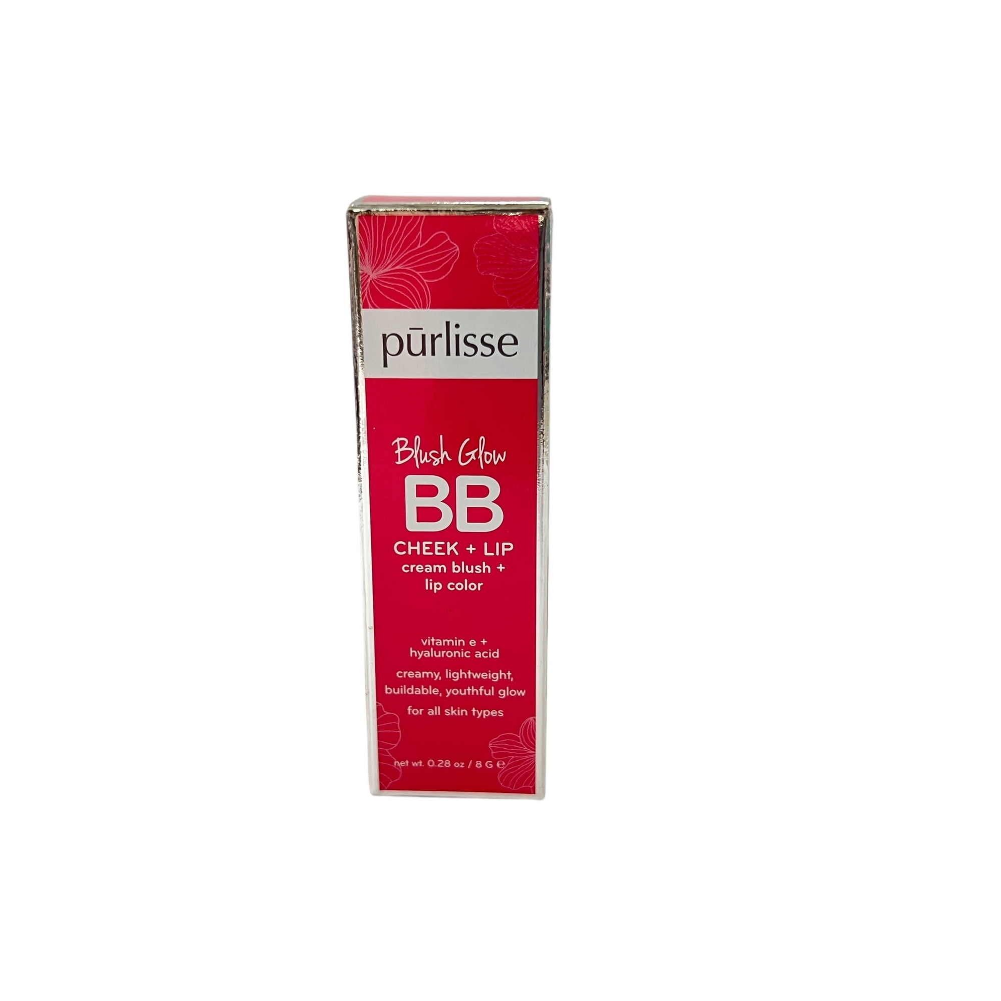 Purlisse Blush Glow BB Cheek + Lip Color – Pink Crush – 0.28 oz / 8g