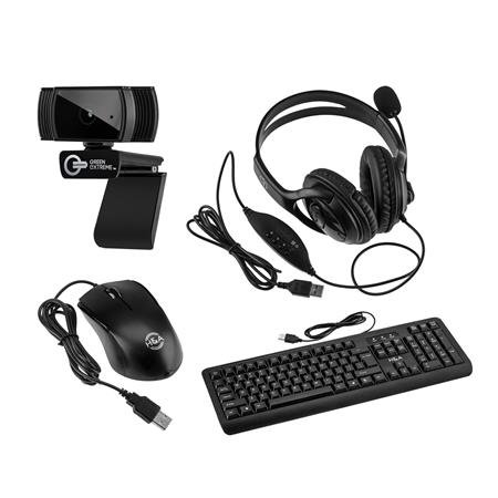 UPC: 0192223217232 | Office & Home Bundle with Webcam  USB Headset  & Wired Keyboard and Mouse