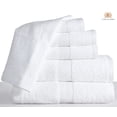 thumbnail image 6 of Casa Platino Bathroom towels 6 Pc Set, 2 White Bath Towels, 2 Hand Towels, 2 Wash Cloths, Ultra Soft & Absorbent Towels - White, 6 of 6