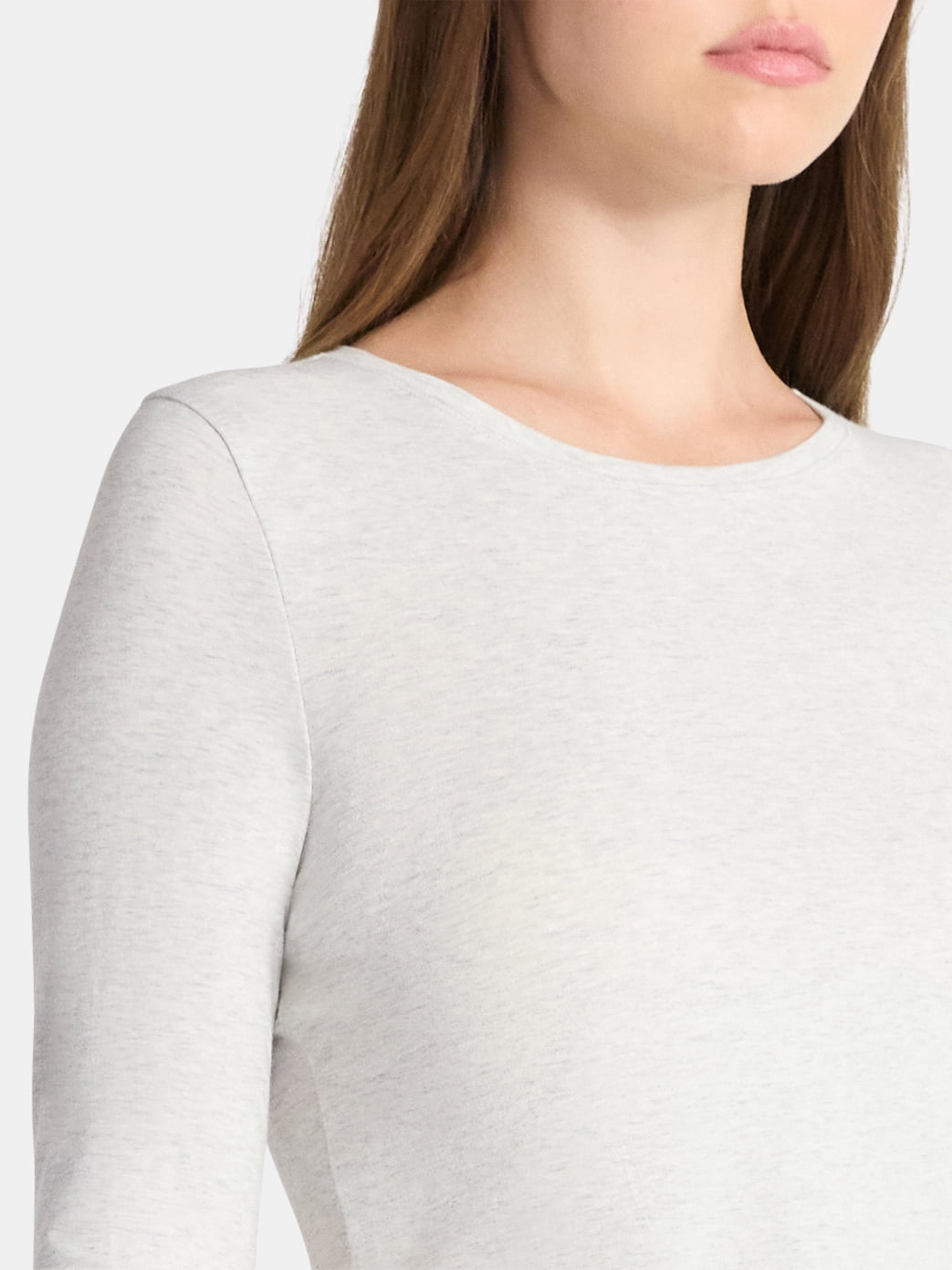 No Boundaries Crewneck Tee with Long Sleeves, Women's & Women's Plus XXS-4X