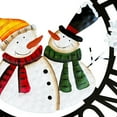 thumbnail image 4 of Welcome to Our Home Rustic Metal Snowmen Hanging Welcome Signs Wall Decor Front Door Wreaths Garden Fence Patio Porch Yard Winter Christmas Holiday Indoor Outdoor Decorations 13''H, 4 of 6