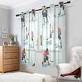 thumbnail image 2 of Yayeee Window Curtains Light Filtering 63"x42" Grommet Panel Pair Home Living Room Decor, Ice Play, 2 of 7