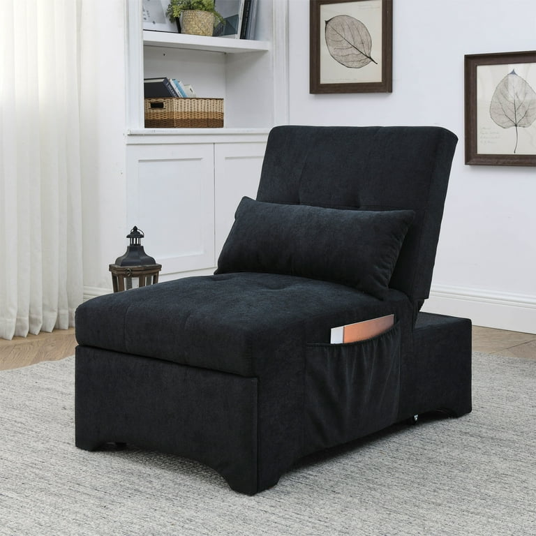 Black 2024 convertible chair