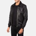 thumbnail image 3 of Air Rolf Leather Bomber Jacket, 3 of 11