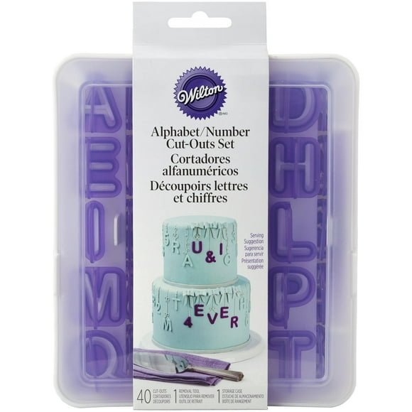Ensemble de découpoirs Lettres et chiffres pour pâte à sucre Wilton Découpoirs, 42 pièces