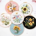 thumbnail image 2 of WEISIPU Embroidery Starter Kit with Flower Pattern, Handmade Cross Stitch Kit for Beginners, Adults DIY Craft, 2 of 3