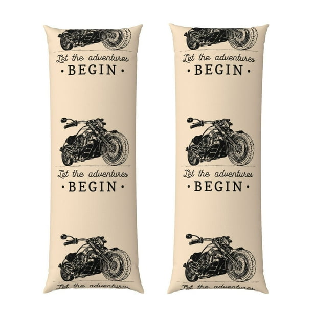 Balery Let The Adventure Begin Funda Protectora para Almohada Corporal de Algodón Hipoalergénico con Cierre(55 x 21 pulgadas), Almohadas No Incluidas