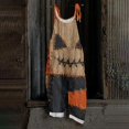 thumbnail image 2 of JULMCOMO Cotton Linen Jumpsuits for Women Halloween Pumpkin Printed Plus Size Spaghetti Strap Jumpsuits Funny Print Costume Holiday Overalls Complexion S, 2 of 5