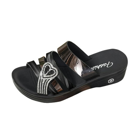 

Cathalem Women s Summer Sandals Adjustable Casual Sandal Womens Comfortable Shoes(Black 38)