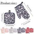 thumbnail image 3 of Dusknt Cooking Heat Gloves, Kitchen Heat Mitts, Barbecue Pot Gloves - Durable Heat Proof Oven Gloves Non‑Slip Design for Microwave Grill Stove & Outdoor Camping, Pink, 3 of 9