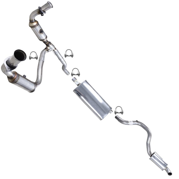 Northeastern Exhaust Stainless Steel EPA-Approved Catalytic Converter and Muffler with Resonator Fits 2008–2012 Jeep Liberty 3.7L – Direct-Fit