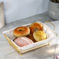 thumbnail image 4 of QUTETN Golden Baskets for Bread Serving Parties Golden Wire Basket for Fruit Vegetables Bread 1, 4 of 4