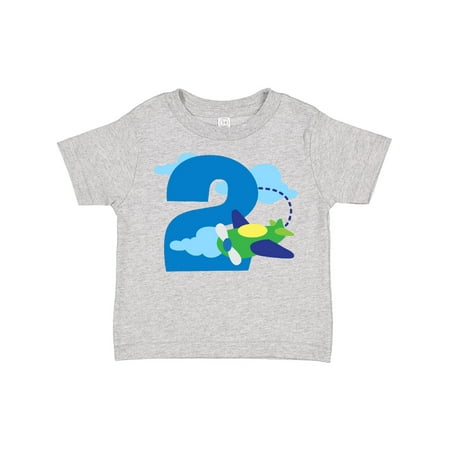 

Inktastic 2nd Birthday Airplane Pilot Gift Toddler Boy Girl T-Shirt
