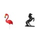 thumbnail image 1 of Figura decorativa de flamenco para jardín, ideal para decorar el dormitorio, el patio o cualquier espacio exterior durante las fiestas, o, 1 of 8