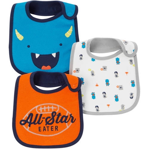 Newborn Baby Boy 3 Pack Bibs - Walmart 